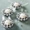 12 Packs: 4 ct. (48 total) Silver Faux Pearl Flower Sliders, 25mm by Bead Landing™